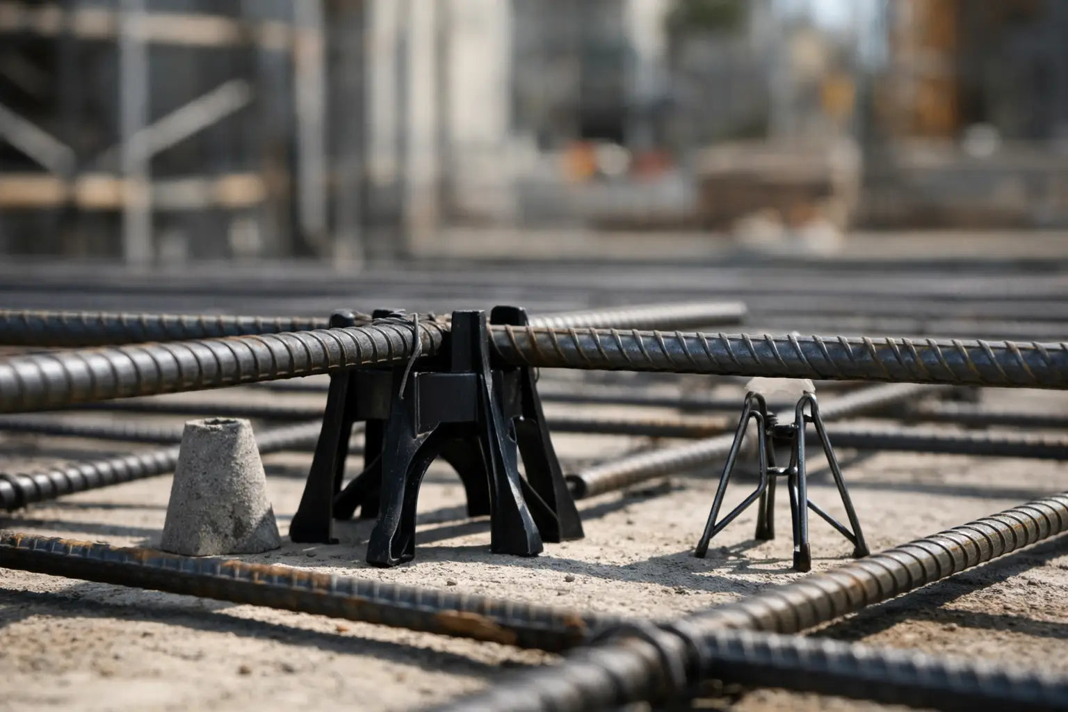 Rebar Chairs and Supports That Hold Grade