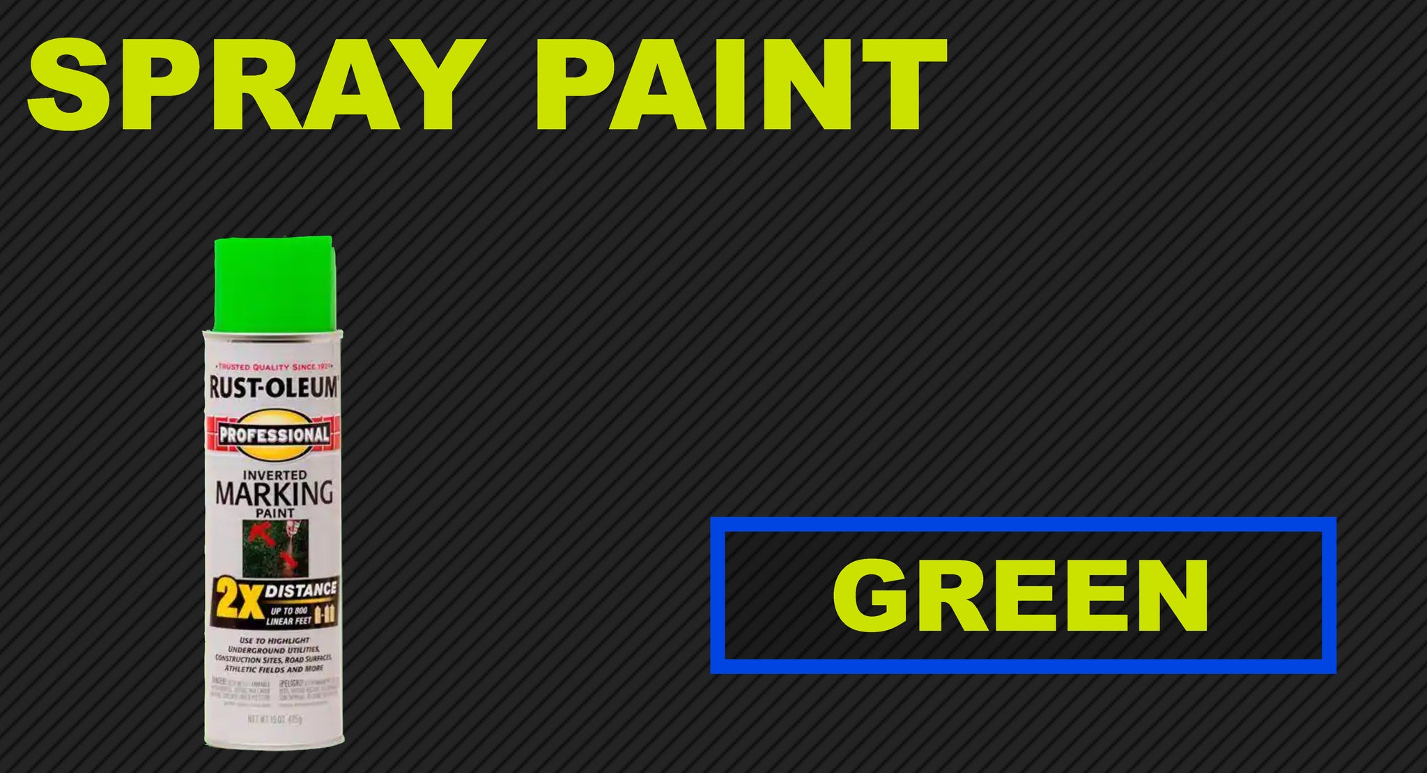SPRAY PAINT GREEN REBAR CONCRETE PRODUCTS